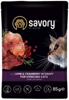 Фото - Корм для кішок Savory Cat Sterilised Lamb/Cranberry in Gravy 85 g 