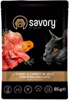 Корм для кішок Savory Cat Sterilised Turkey/Carrot in Jelly 85 g 