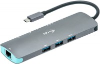 Czytnik kart pamięci / hub USB i-Tec USB-C Metal Nano Docking Station 4K HDMI LAN + Power Delivery 100 W 