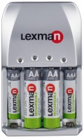 Фото - Зарядка для акумуляторної батарейки Lexman Universal Charger + 2xAA 2000 mAh + 2xAAA 900 mAh 