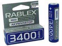 Фото - Акумулятор / батарейка Rablex 1x18650  3400 mAh Protect