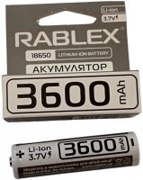 Фото - Акумулятор / батарейка Rablex 1x18650  3600 mAh