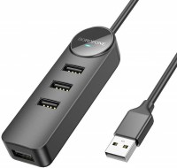 Кардридер / USB-хаб Borofone DH5 Erudite 4-in-1 4xUSB3.0 