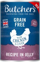 Karm dla psów Butchers Grain Free Canned Adult Chicken in Jelly 400 g 1 szt.