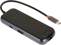 Кардридер / USB-хаб BASEUS AcmeJoy 6-Port Type-C HUB Adapter 