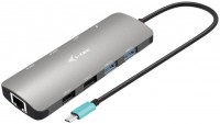 Кардридер / USB-хаб i-Tec USB-C Metal Nano 2x Display Docking Station + Power Delivery 100 W 