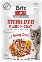 Karma dla kotów Brit Care Sterilized Fillets in Gravy Duck 85 g 