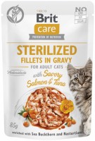 Фото - Корм для кішок Brit Care Sterilized Fillets in Gravy Salmon/Tuna 85 g 