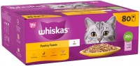 Zdjęcia - Karma dla kotów Whiskas 7+ Poultry Feasts in Jelly  80 pcs