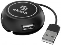 Czytnik kart pamięci / hub USB Akasa AK-HB-19BK 