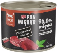 Karma dla kotów PAN MIESKO Wet Food Adult Pork with Beer 200 g 