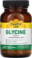 Zdjęcia - Aminokwasy Country Life Glycine 500 mg 100 tab 