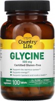 Фото - Амінокислоти Country Life Glycine 500 mg 100 tab 