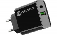 Зарядний пристрій NATEC Ribera USB-A + USB-C 20W 