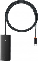 Кардридер / USB-хаб BASEUS Lite Series 4-in-1 USB-C to 4xUSB-A/USB-C 2m 