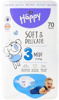 Pielucha Bella Baby Happy Soft & Delicate Midi 3 / 70 pcs 