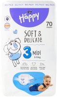 Zdjęcia - Pielucha Bella Baby Happy Soft & Delicate Midi 3 / 70 pcs 