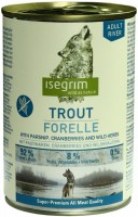 Karm dla psów Isegrim Adult River Canned with Trout 0.4 kg