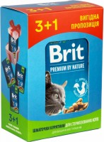Фото - Корм для кішок Brit Premium Pouch Sterilised Chicken 4 pcs 