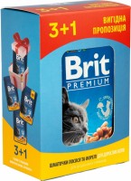 Zdjęcia - Karma dla kotów Brit Premium Pouches Salmon/Trout 4 pcs 