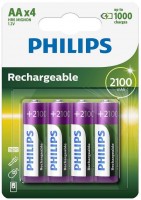 Акумулятор / батарейка Philips Rechargeable 4xAA 2100 mAh 