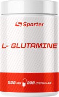 Фото - Амінокислоти Sporter L-Glutamine 500 mg 200 cap 