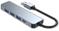 Zdjęcia - Czytnik kart pamięci / hub USB Tech-Protect V0-HUB Adapter 5in1 