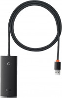 Кардридер / USB-хаб BASEUS Lite Series 4-Port USB-A HUB Adapter 1m 