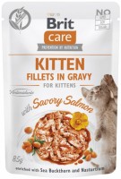 Фото - Корм для кішок Brit Care Kitten Fillets in Gravy Savory Salmon 85 g 