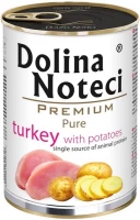 Karm dla psów Dolina Noteci Premium Pure Turkey with Potatoes 0.4 kg
