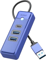 Кардридер / USB-хаб Orico PWC2U-U3-015-BL-EP 