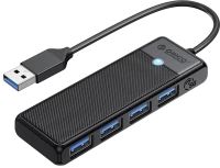 Кардридер / USB-хаб Orico PAPW4A-U3-015-BK-EP 