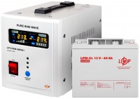 Фото - ДБЖ Logicpower LPY-PSW-500VA Plus + LPM-GL 12V 40 Ah 500 ВА