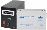 Фото - ДБЖ Logicpower LPY-B-PSW-800VA Plus + LPM-MG 12V 100 Ah 800 ВА