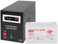 Фото - ДБЖ Logicpower LPY-B-PSW-800VA Plus + LPM-GL 12V 100 Ah 800 ВА