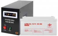 Фото - ДБЖ Logicpower LPY-B-PSW-500VA Plus + LPM-GL 12V 65 Ah 500 ВА