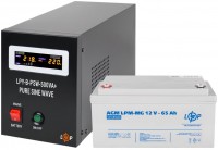 Фото - ДБЖ Logicpower LPY-B-PSW-500VA Plus + LPM-MG 12V 65 Ah 500 ВА