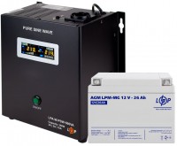 Zdjęcia - Zasilacz awaryjny (UPS) Logicpower LPA-W-PSW-500VA + LPM-MG 12V 26 Ah 500 VA