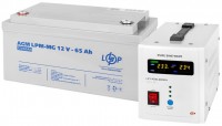 Фото - ДБЖ Logicpower LPY-PSW-800VA Plus + LPM-MG 12V 65 Ah 800 ВА