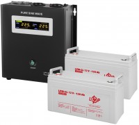 Фото - ДБЖ Logicpower LPY-W-PSW-1500VA Plus + 2 x LPM-GL 12V 120 Ah 1500 ВА