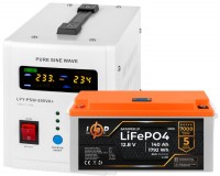 Фото - ДБЖ Logicpower LPY-PSW-800VA Plus + LP LiFePO4 LCD 12V 140 Ah 800 ВА