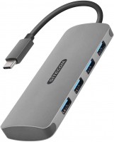 Кардридер / USB-хаб Sitecom USB-C Hub 4 Port CN-383 