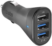 Зарядний пристрій SBS Triple USB Auto 10W 