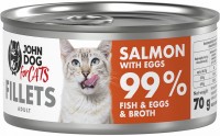 Фото - Корм для кішок John Dog Adult Salmon/Eggs Fillets 70 g 