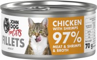 Корм для кішок John Dog Adult Chicken/Shrimps Fillets 70 g 