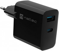 Зарядний пристрій NATEC Ribera GaN USB-A + USB-C 65W 