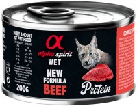 Zdjęcia - Karma dla kotów Alpha Spirit Cat Canned Beef Protein 200 g 