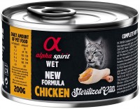 Фото - Корм для кішок Alpha Spirit Cat Canned Sterilized Chicken 200 g 