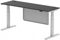 Фото - Офісний стіл Dynamic Air Black Series Slimline with Cable Ports with Panel (1800 mm) 