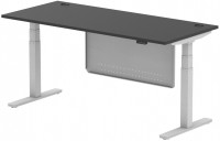 Фото - Офісний стіл Dynamic Air Black Series with Cable Ports with Panel (1800 mm) 